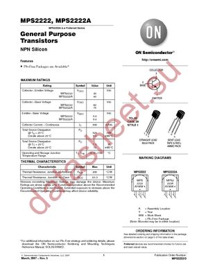 MPS2222ARLRAG datasheet  